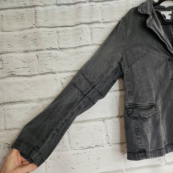 Carbon2Cobalt Beachfront in Lightweight Twill Blazer Jacket Dark Gray Size Large - Picture 5 of 12